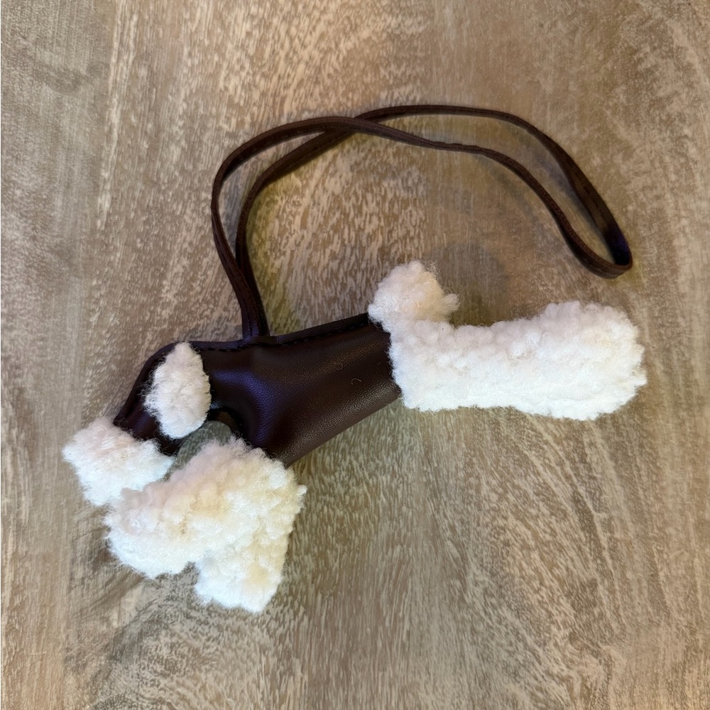 IYKYK - inspired racing dog, real leather bag charm